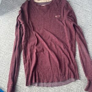 Hollister Maroon Long Sleeve Top